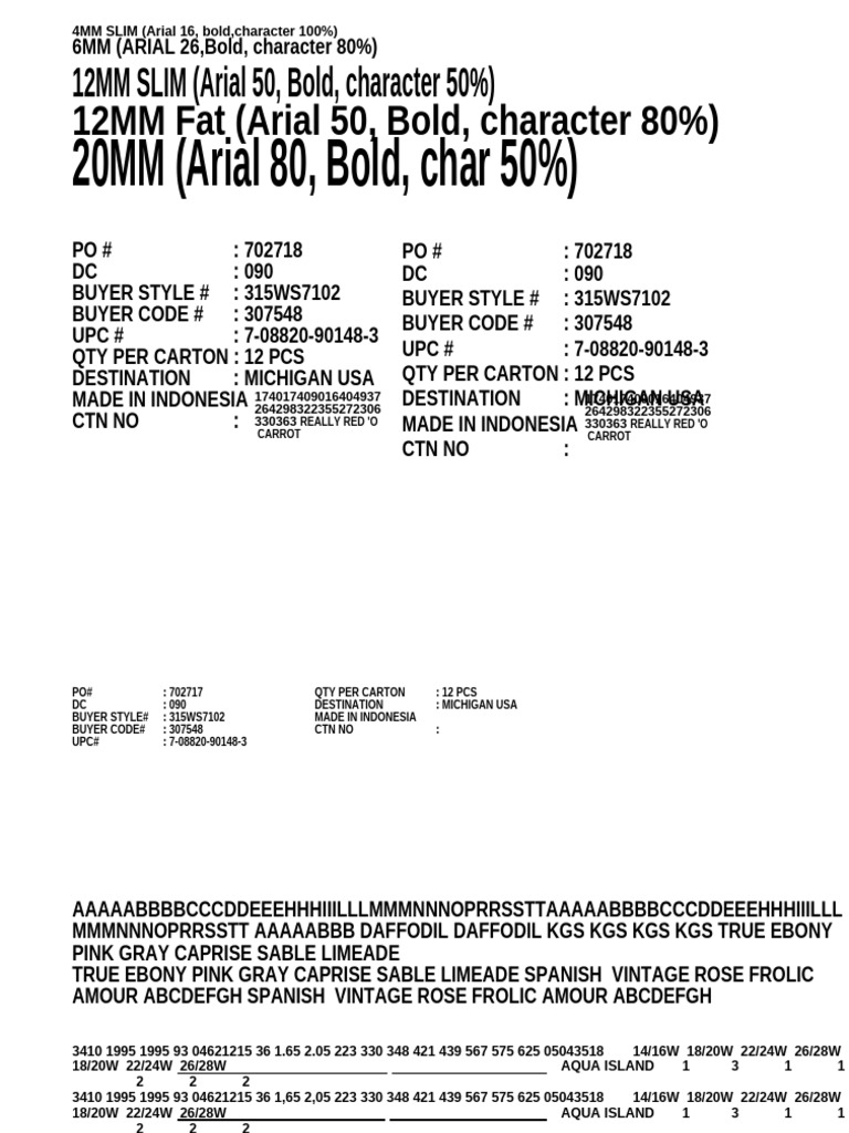 Product Details for Apparel Shipment | PDF
