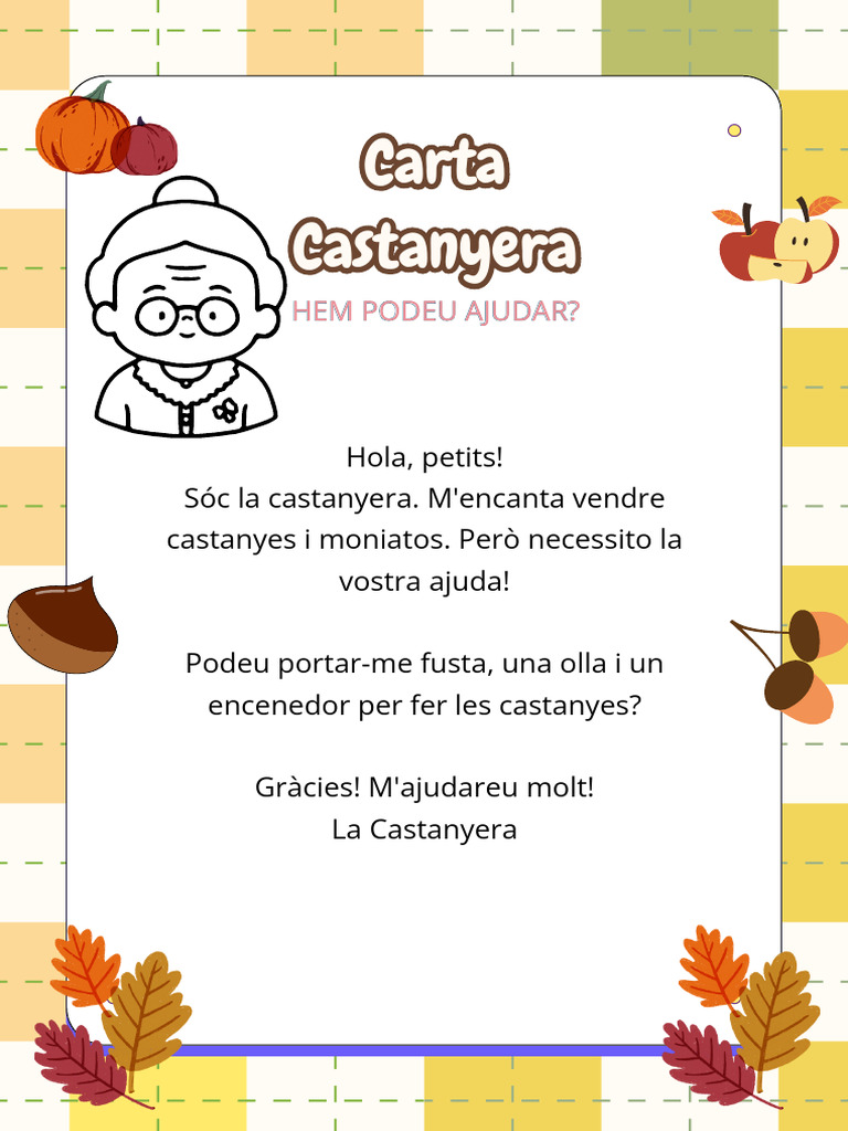 Comprensión Lectora Castañera para Niños | PDF