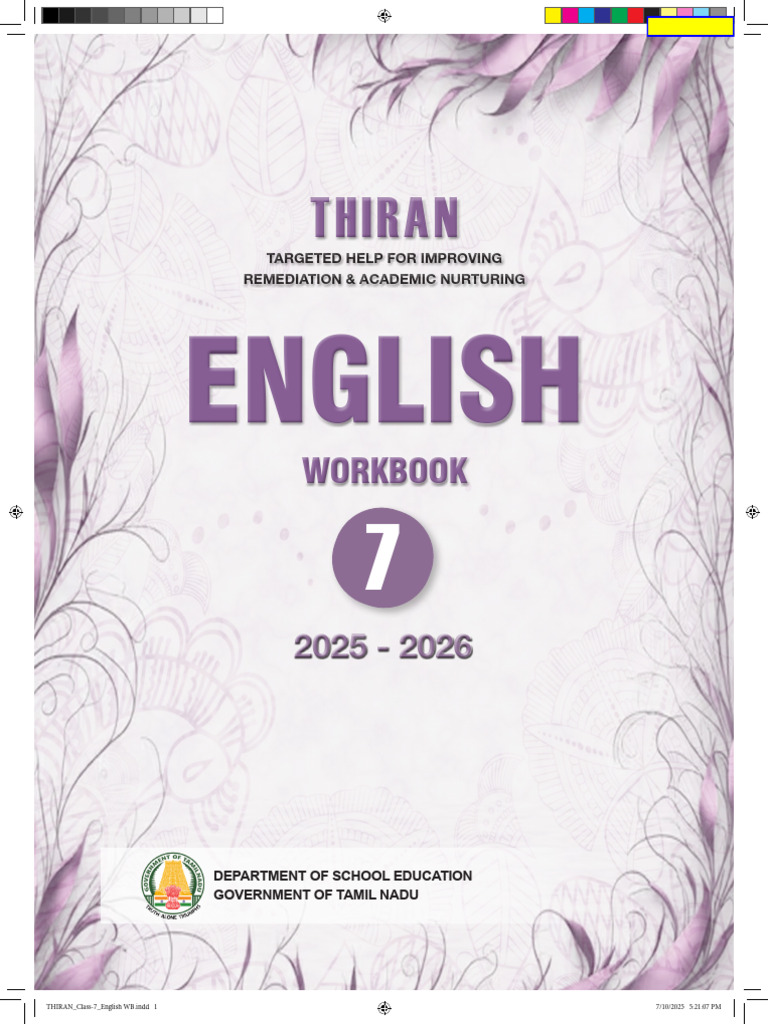 Class 7 English Workbook 2025-2026 | PDF | Plural