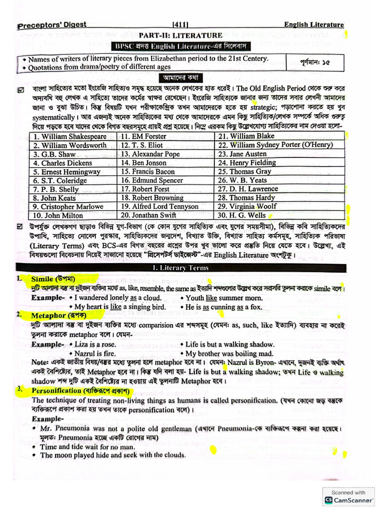 English Literature Digest | PDF