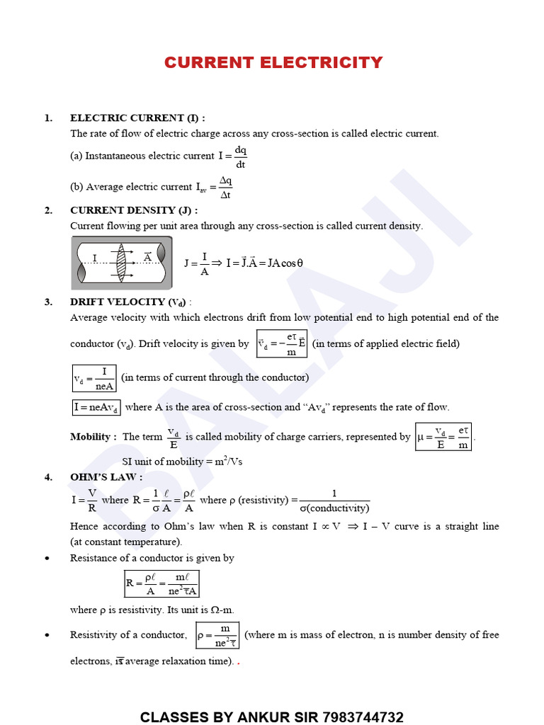 Understanding Electric Current and Resistance | PDF | Electric Current ...