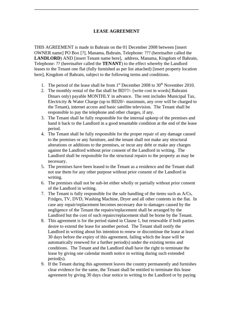 Dummy Lease Agreement | PDF | Leasehold Estate | Lease