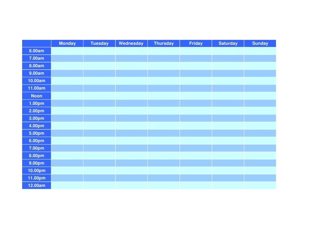 Weekly Shopping Schedule & Items | PDF