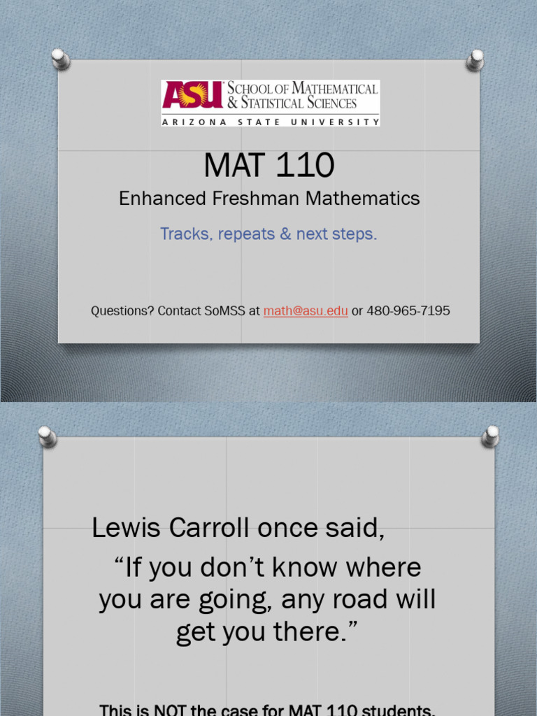 Mat 110 in Class Advising | PDF | Educational Technology