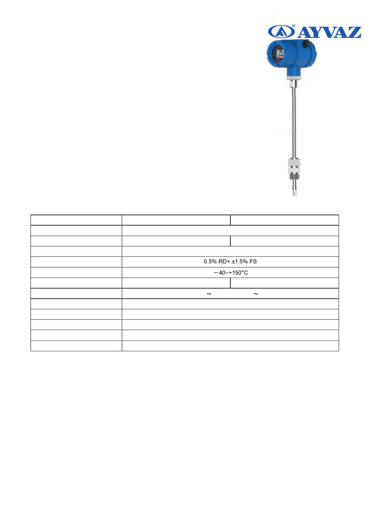 Thermal Mass Flow Meters for Industry | PDF | Flow Measurement ...
