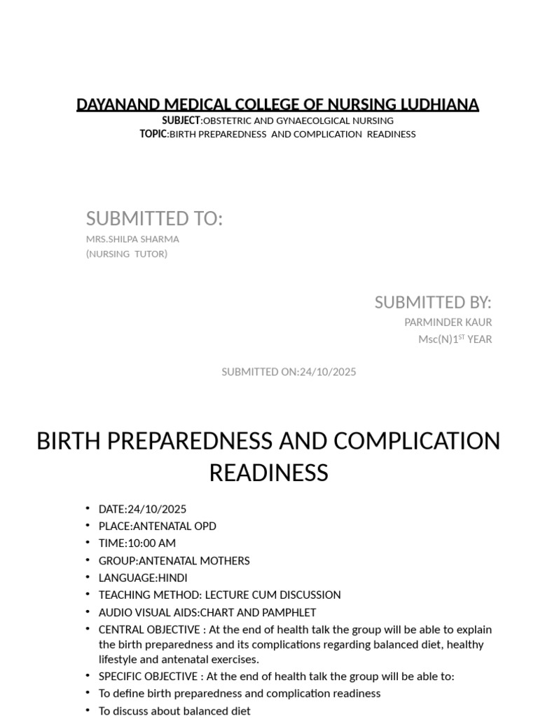 Health Talk On BPCR | PDF | Pregnancy | Foods
