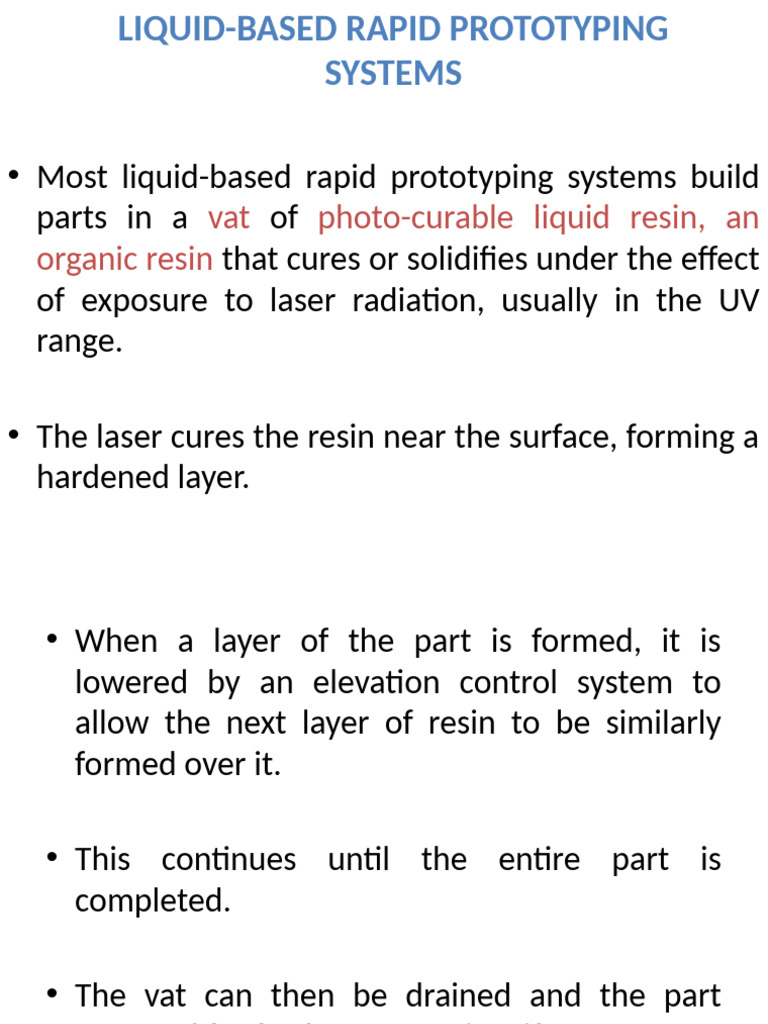 Liquid-Based Rapid Prototyping Overview | PDF | Secondary Sector Of The ...