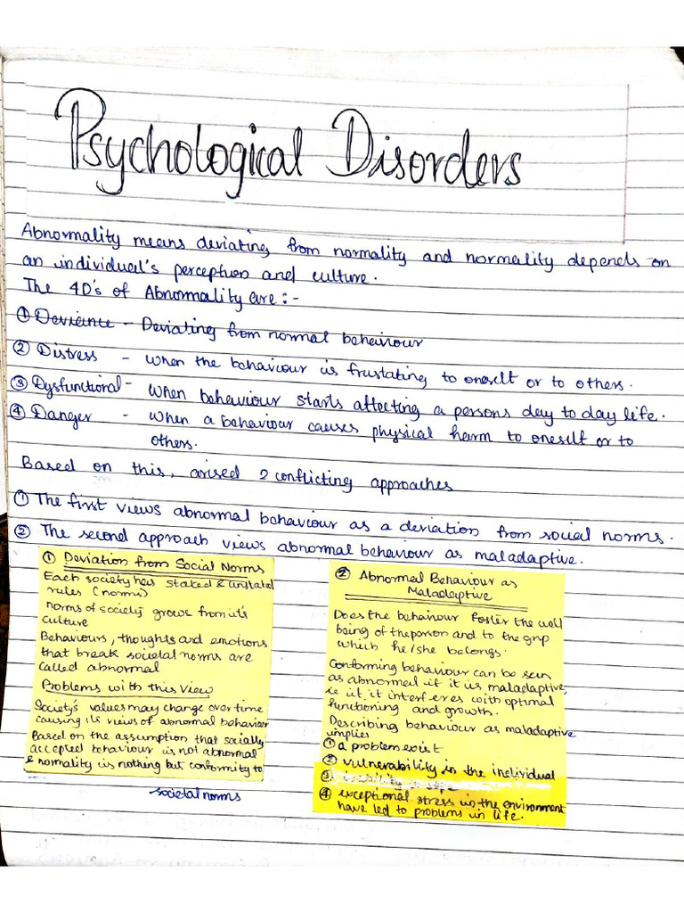 Psychological Disorders-1 | PDF