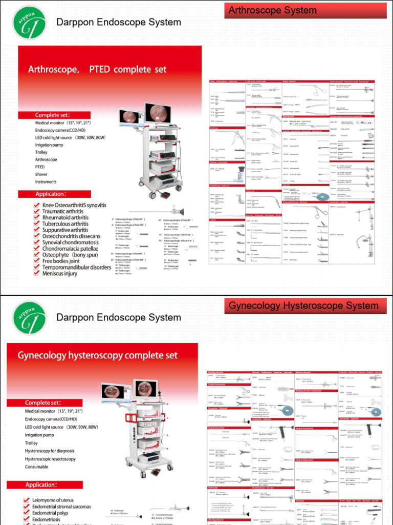 Comprehensive Darppon Endoscope Systems | PDF