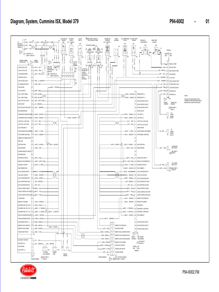 Peterbilt Pb379 Diagram System Cummins Isx p94 6002 | PDF | Vehicles ...