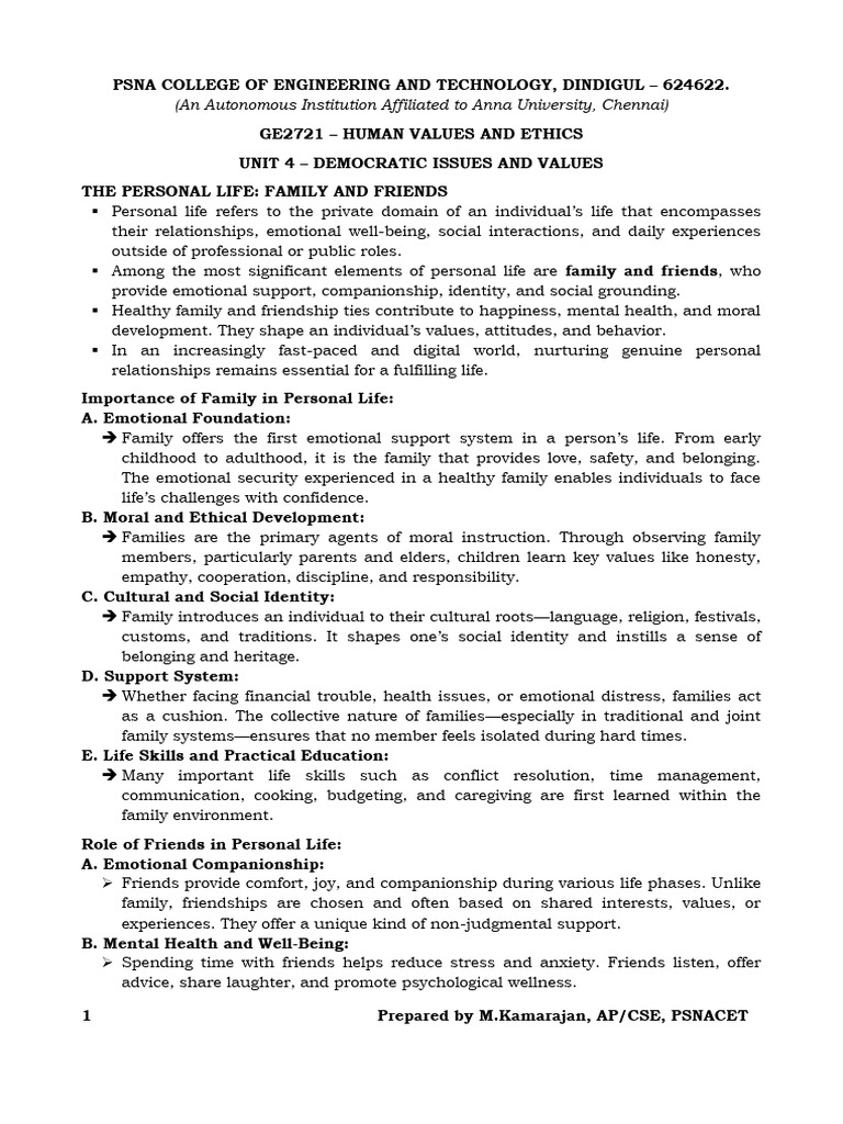Unit 4 - HVE New | PDF | Virtue | Freedom Of Speech
