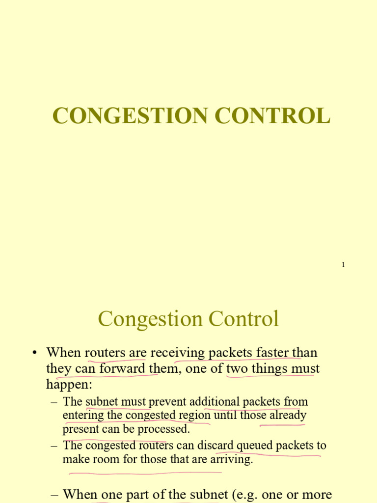 Understanding Congestion Control Techniques | PDF | Network Congestion ...