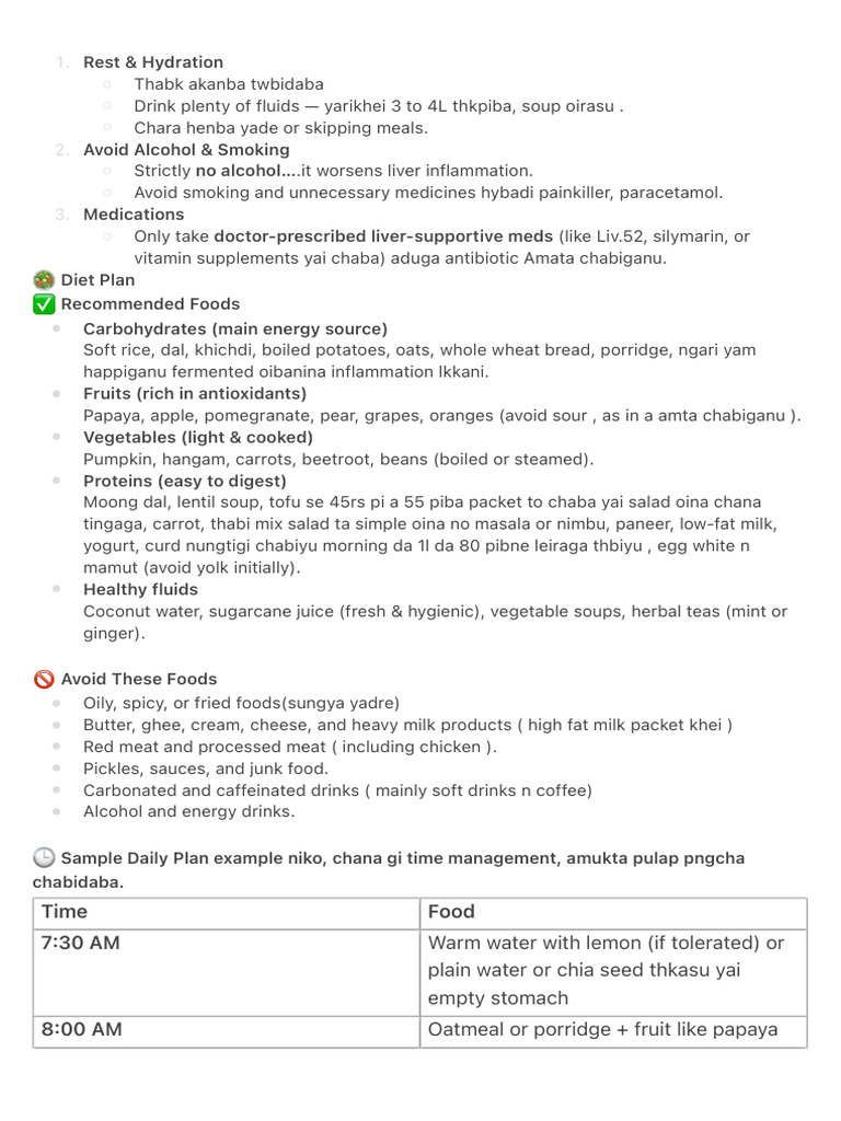 Rest & Hydration For Liver Infection | PDF | Foods | Drink
