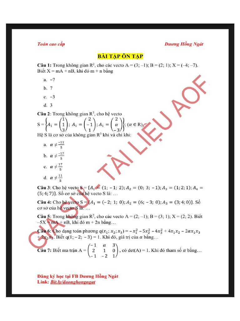 bài tập tcc | PDF