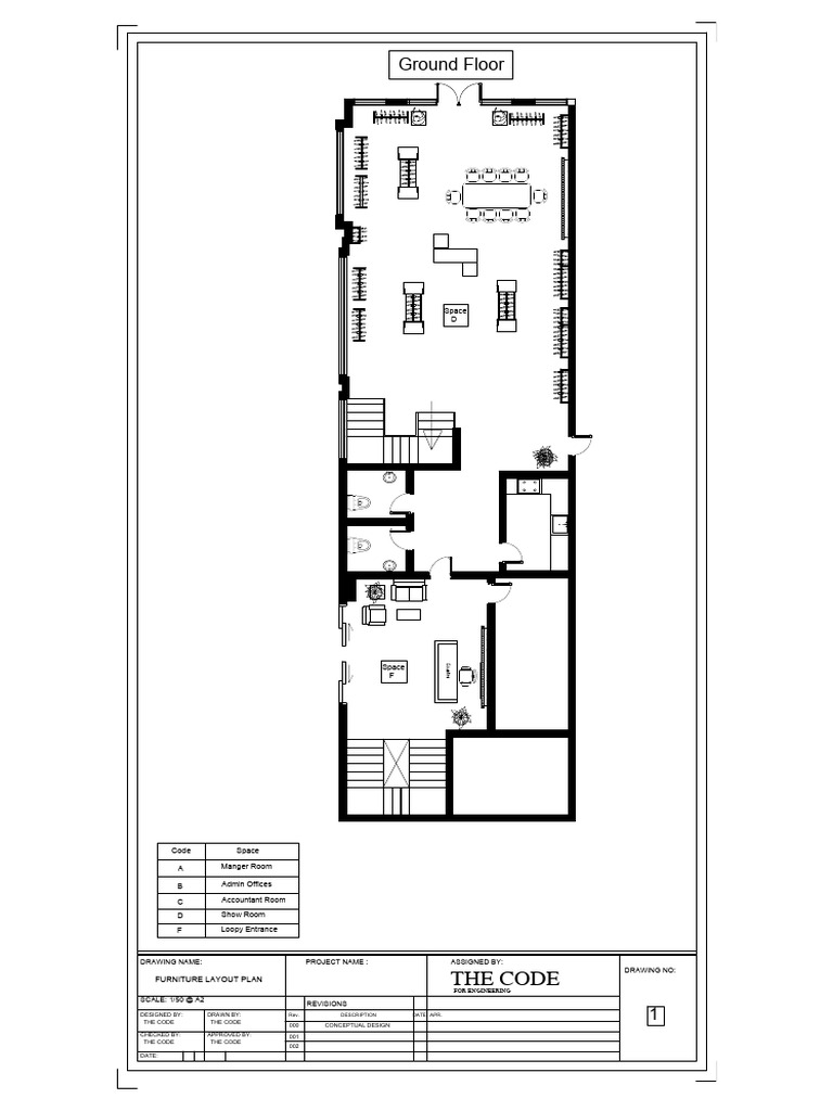 Ground Floor Furniture Layout Plan | PDF