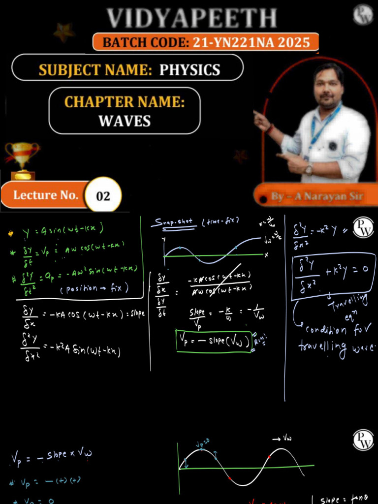 Waves - 02 Class Notes 21-YN221NA 2025 | PDF