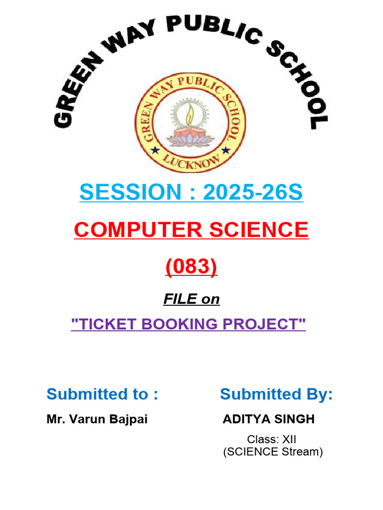 Ticket Booking Project Aditya | PDF | Computer Science | Software ...