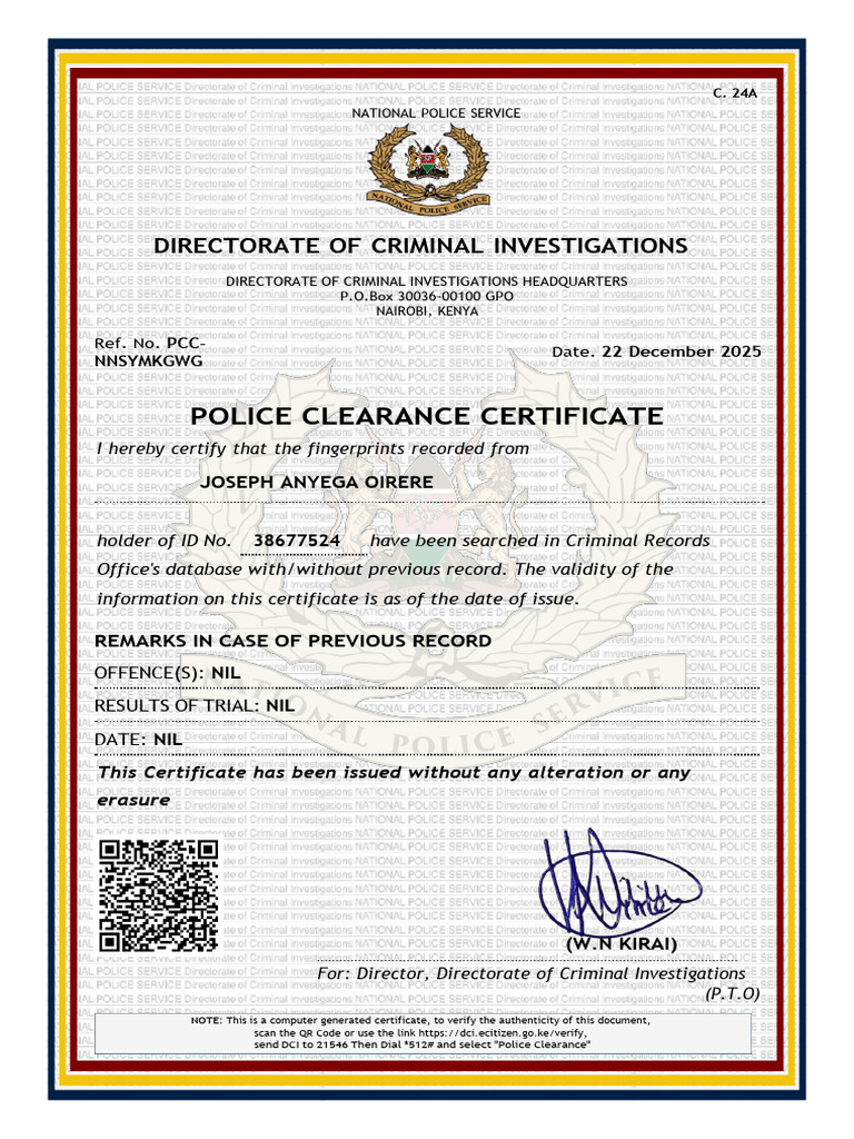 Police Clearance Certificate Kenya PDF