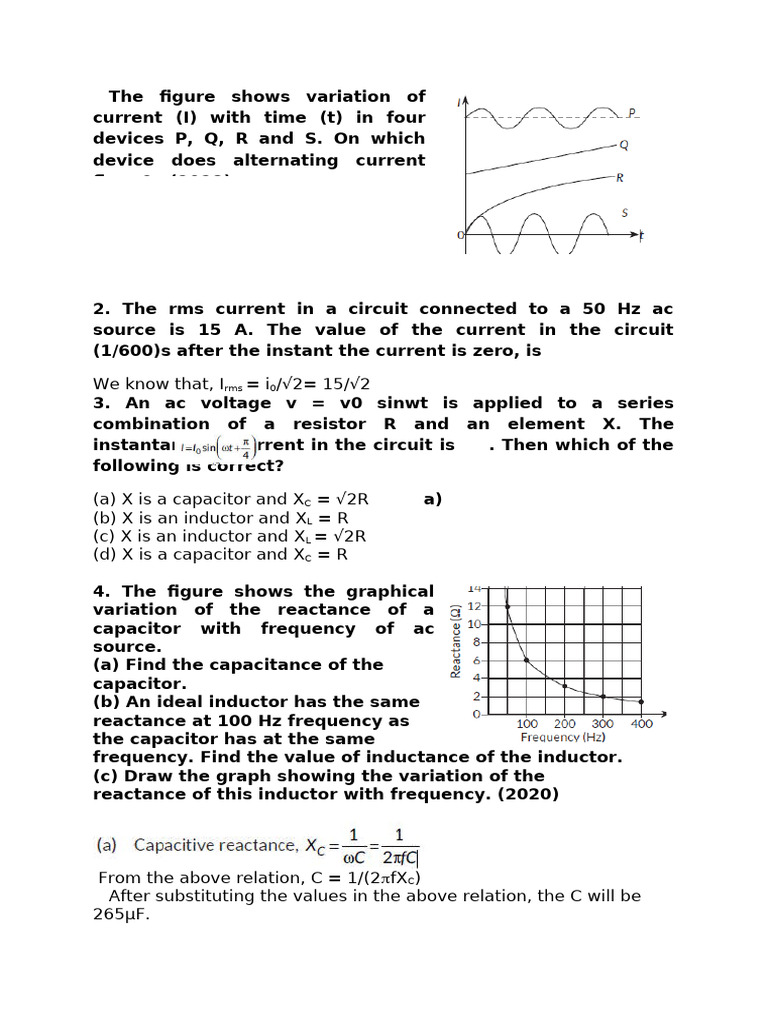 AC Circuit Analysis and Calculations | PDF | Series And Parallel ...