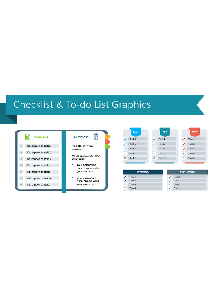 Use To Do Checklist Graphics For Original Presentations | PDF