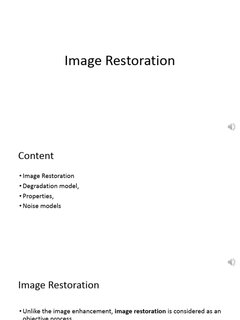 Image Restoration Techniques and Models | PDF | Sine Wave | Filter ...
