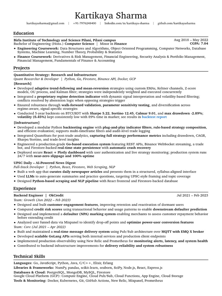 Kartikaya Sharma Resume | PDF | Cloud Computing | Software Engineering