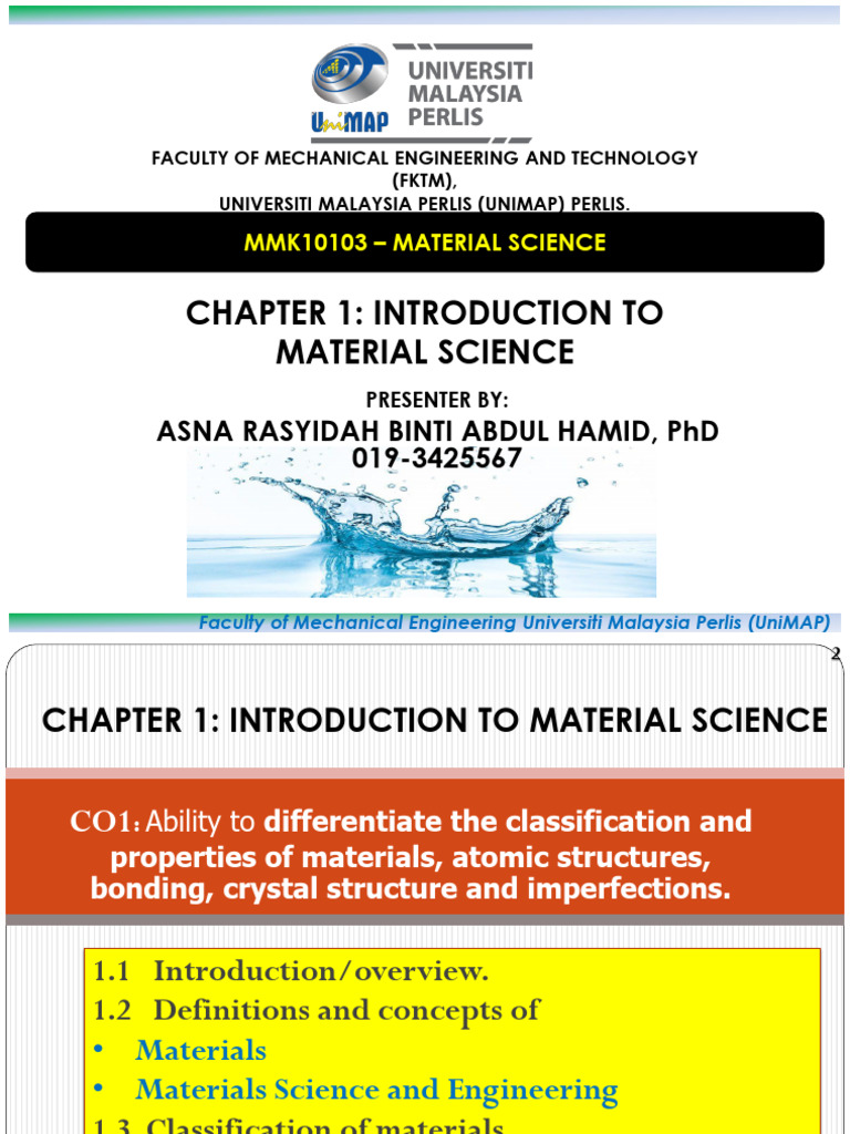 Introduction to Material Science at UniMAP | PDF | Composite Material ...