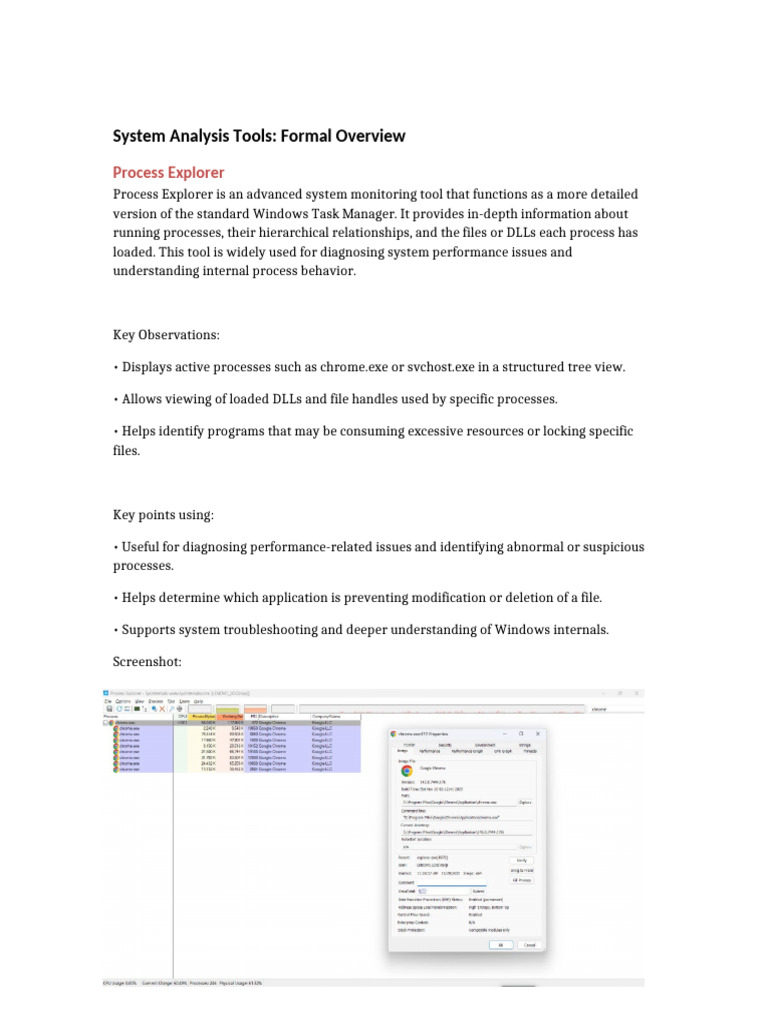 Essential System Analysis Tools Overview | PDF | Windows Registry ...