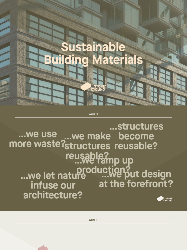 Sustainable Building Materials Innovations | PDF | Concrete | Building ...