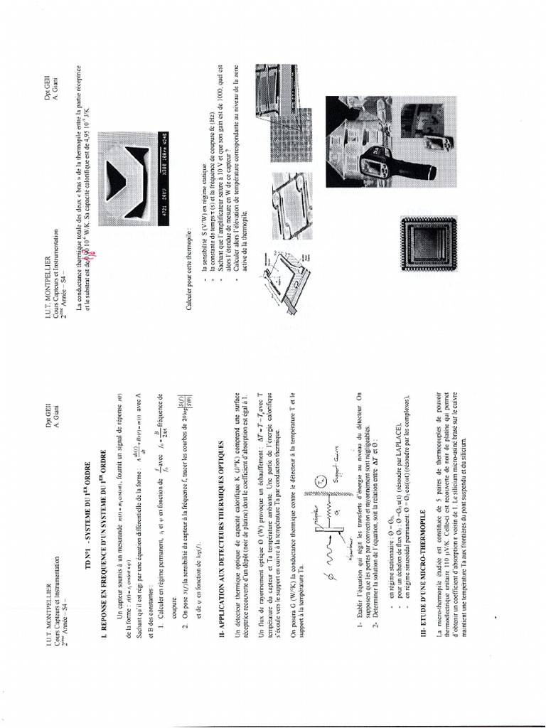 TD1 Capteurs | PDF