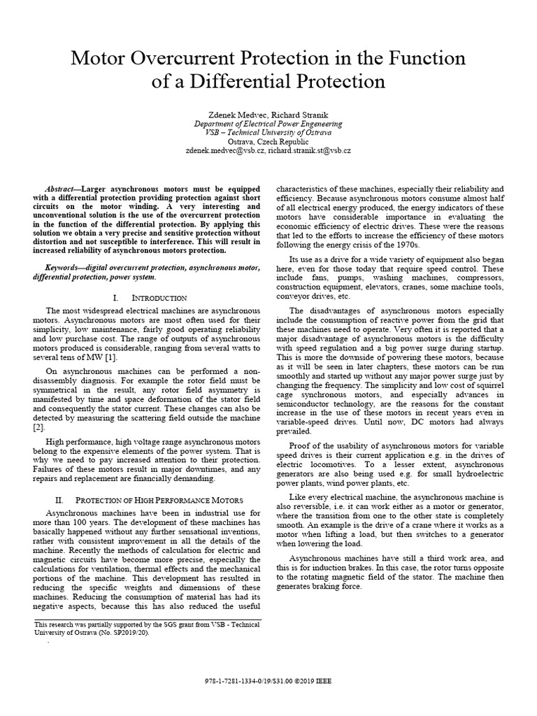 Motor Overcurrent Protection Solutions | PDF | Electric Motor ...