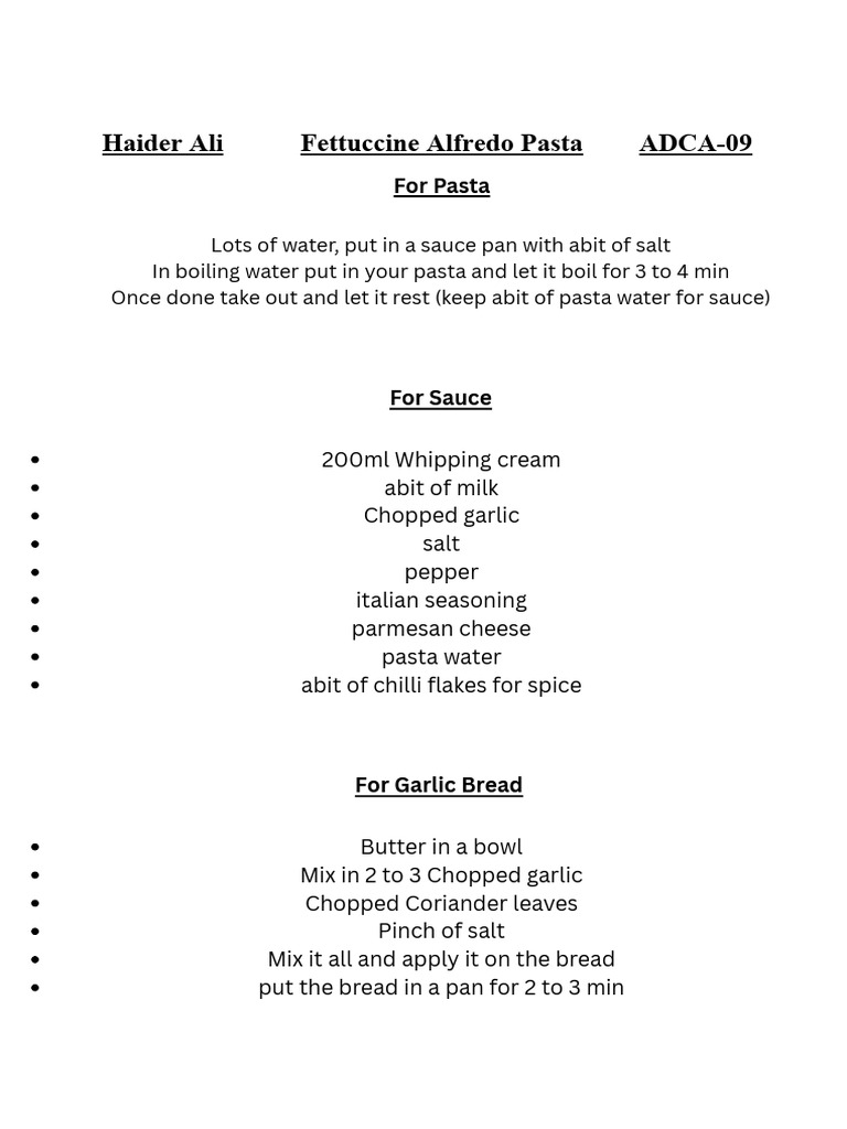 Pasta | PDF