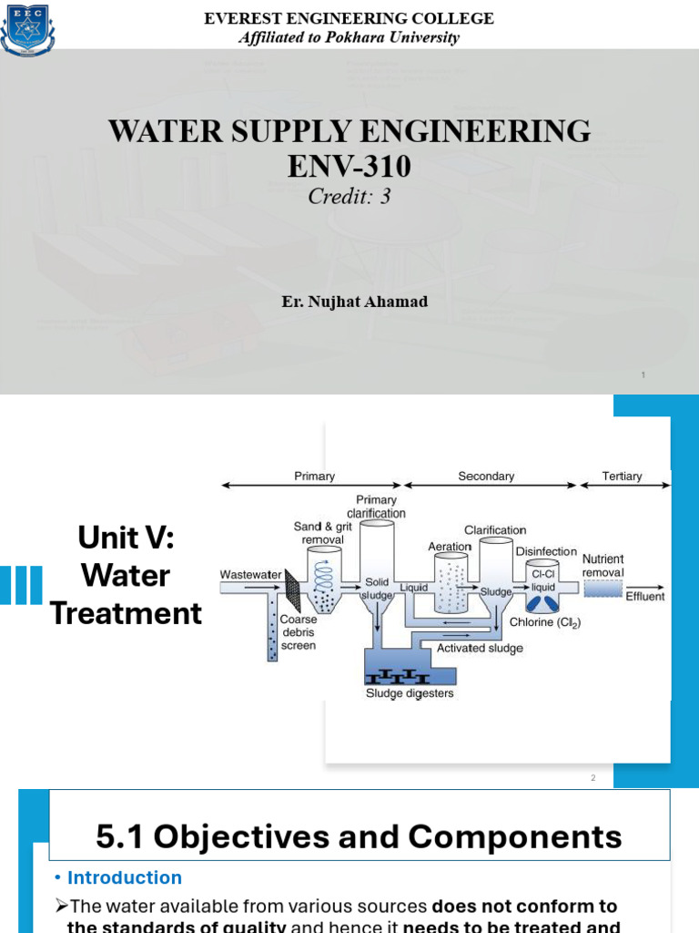 Water Treatment Processes Overview | PDF | Water Purification | Water ...