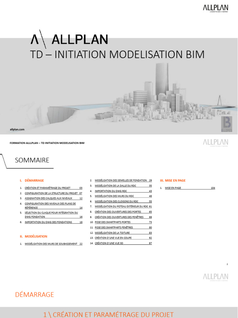 Initiation à la Modélisation BIM avec Allplan | PDF | Modèle ...