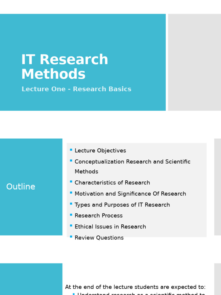 IT Research Methods: Basics & Process | PDF | Methodology | Scientific ...