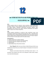 Modul 12 Struktur Pasar Persaingan Oligopoli