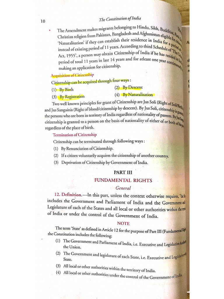 Indian Constitution Notes | PDF