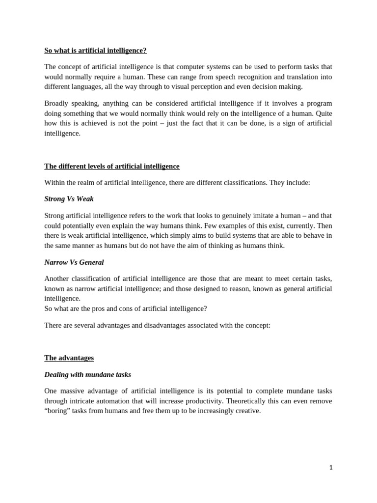 So What Is Artificial Intelligence | PDF | Artificial Intelligence ...