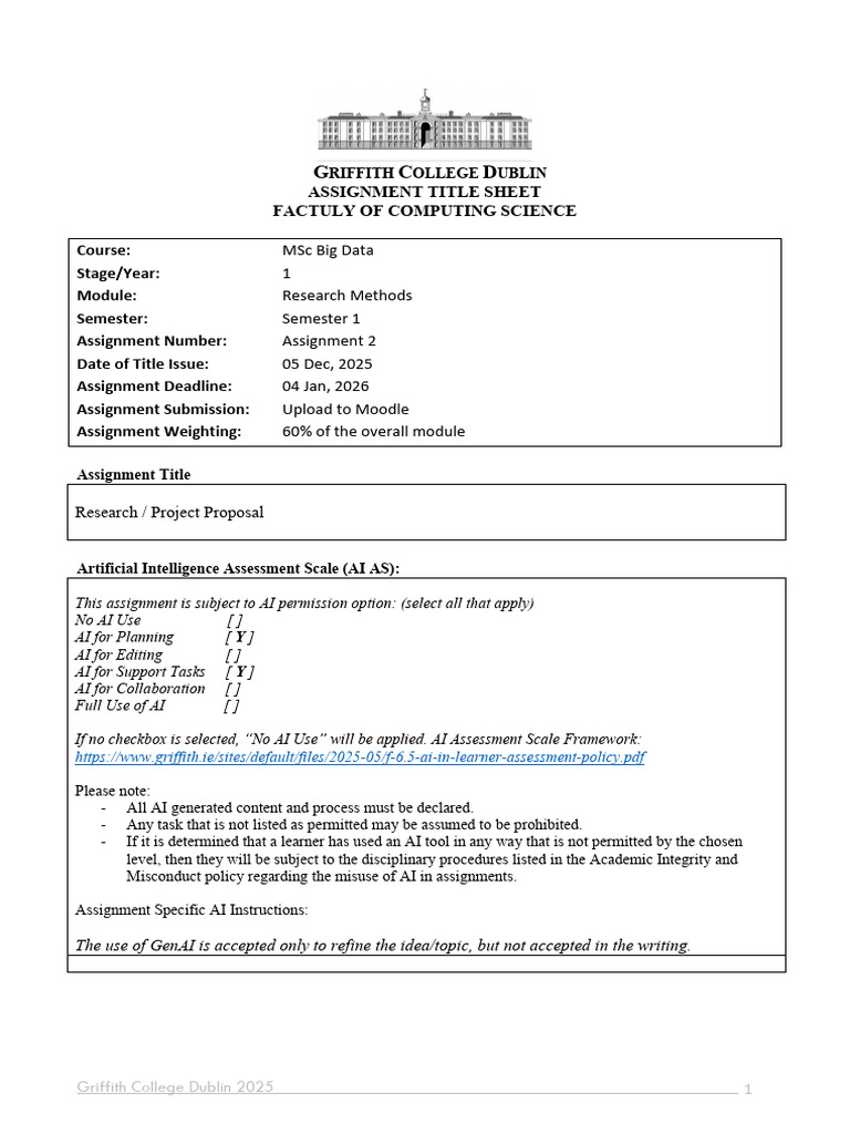 AI Project Proposal for Big Data | PDF | Artificial Intelligence ...