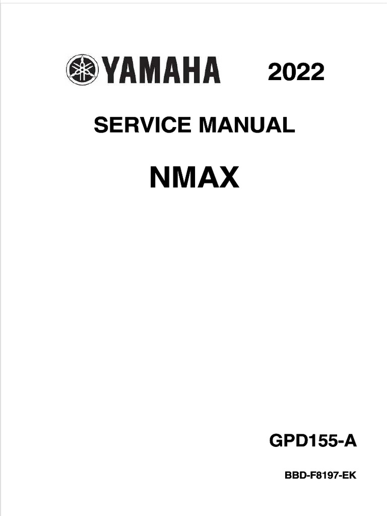 2022 Yamaha NMAX Service Manual | PDF | Piston | Fuel Economy In