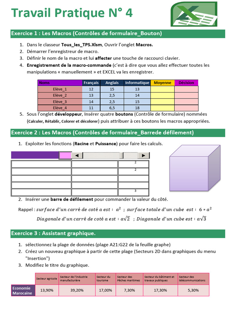 Création de Macros et Graphiques Excel | PDF | Informatique | Logiciel
