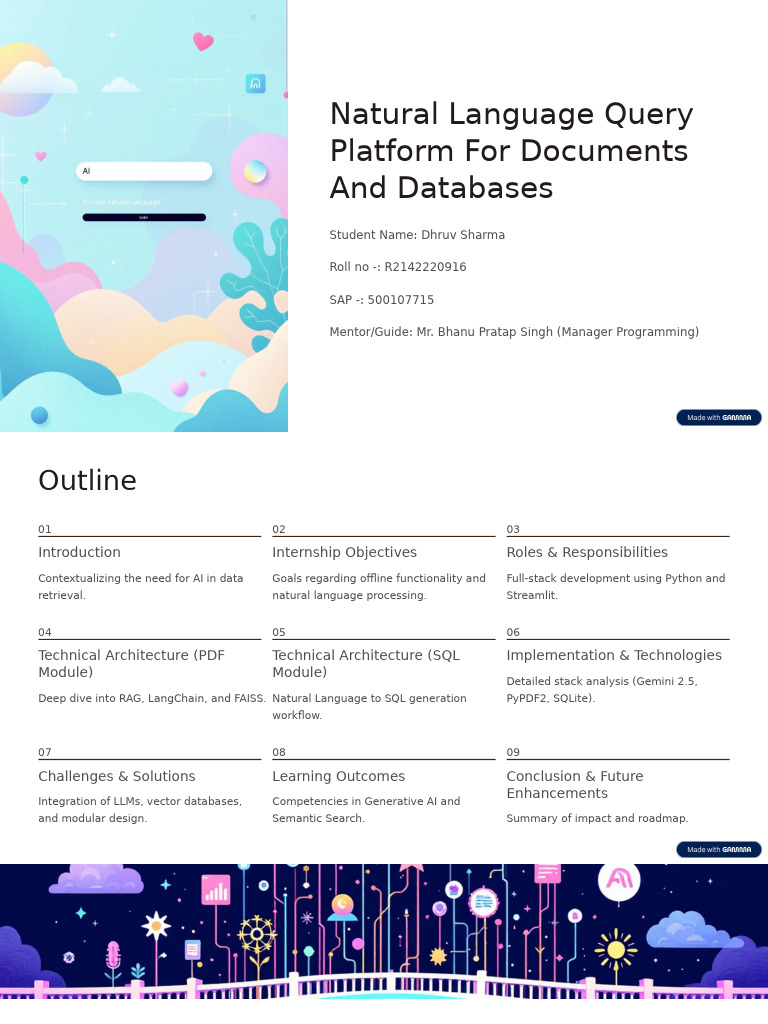 Natural Language Query Platform Overview | PDF