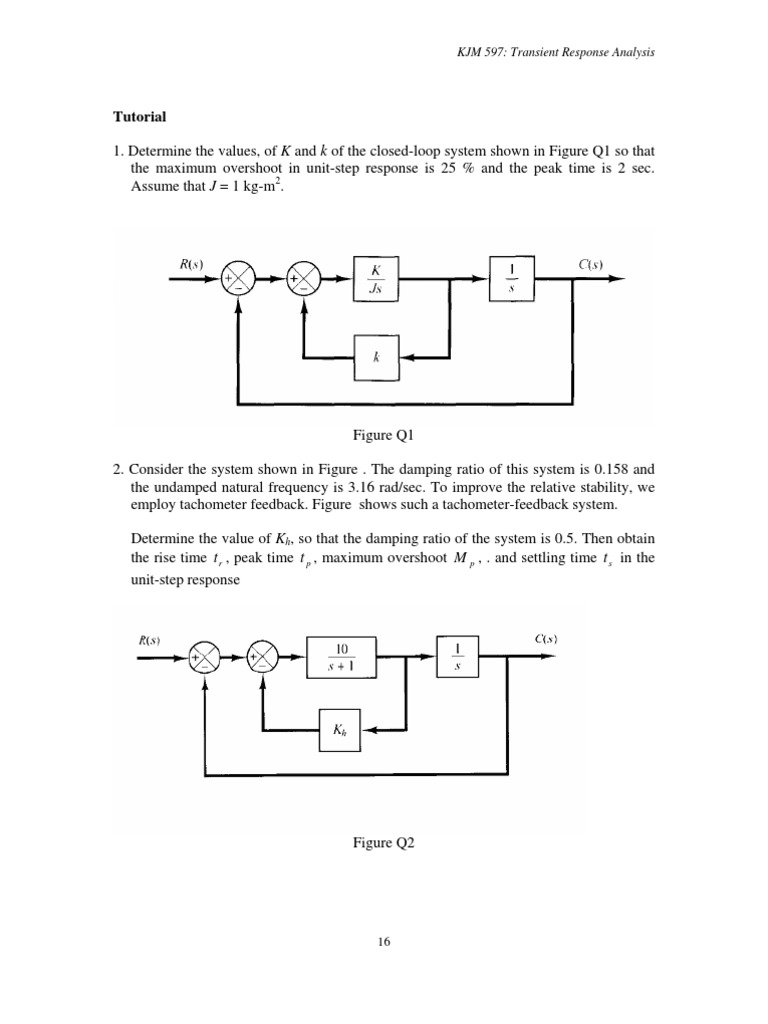 Transient Response Analysis Tutorial | PDF | Teaching Methods ...