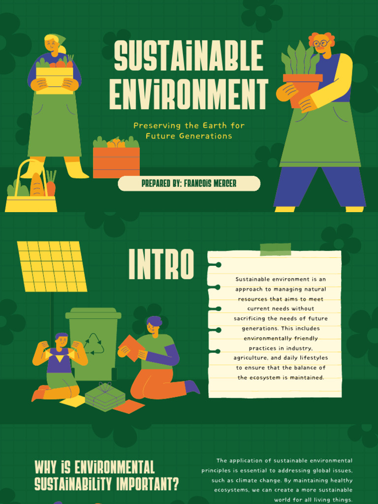 Green Illustrative Sustainable Environment Presentation | PDF ...