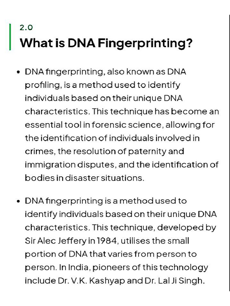 Dna Fingerprinting | PDF