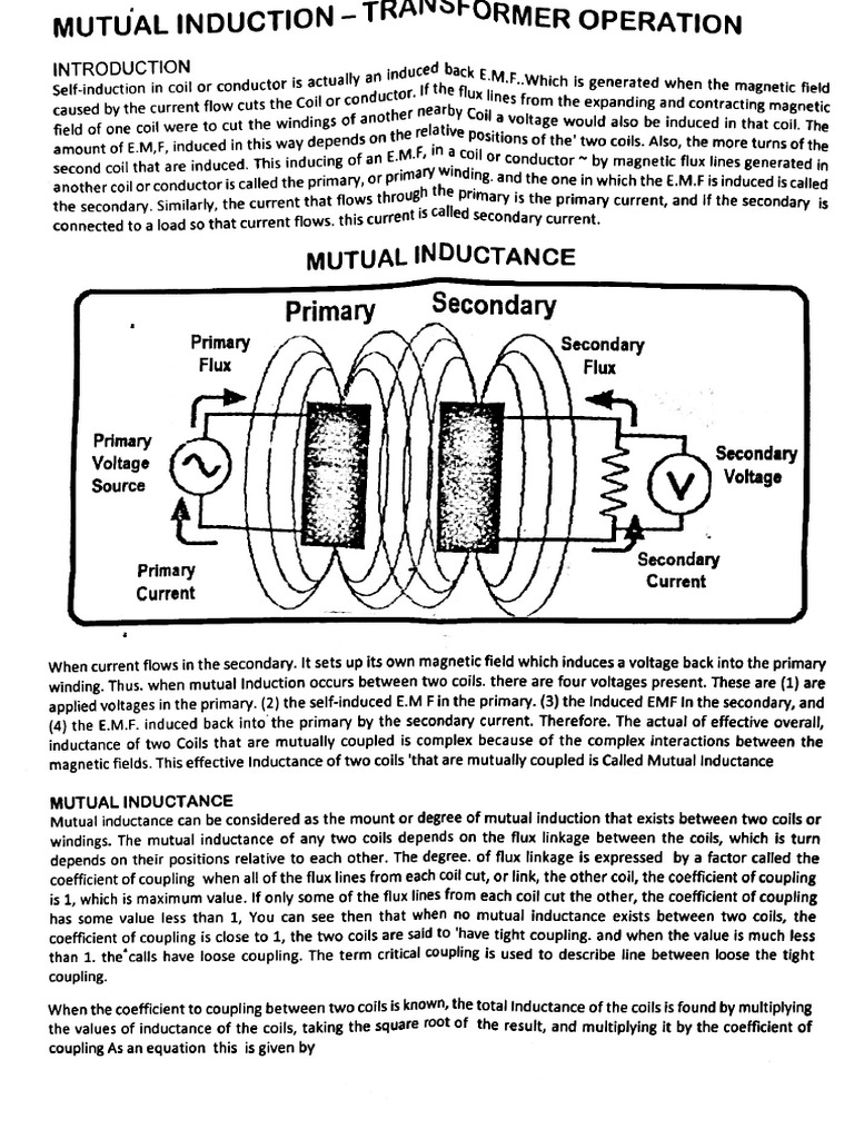 Mutual Induction Overview | PDF