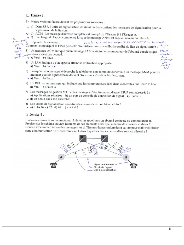 Correction Srie TD2 Signalisation | PDF