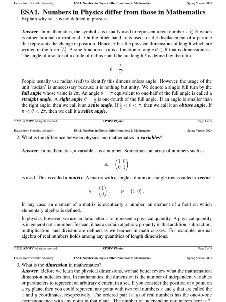 23a Esa1 | PDF | Angle | Mathematics