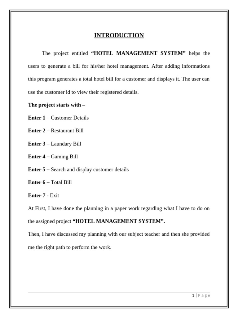 Hotel Management System Overview | PDF | Python (Programming Language ...