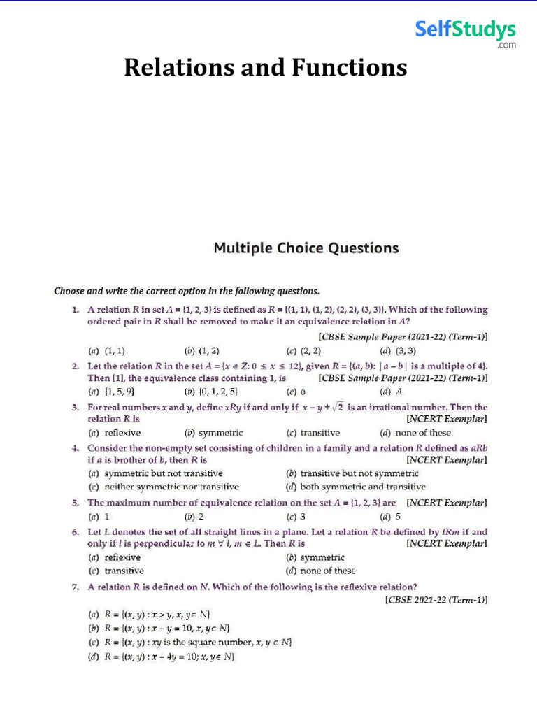 Understanding Relations and Functions | PDF